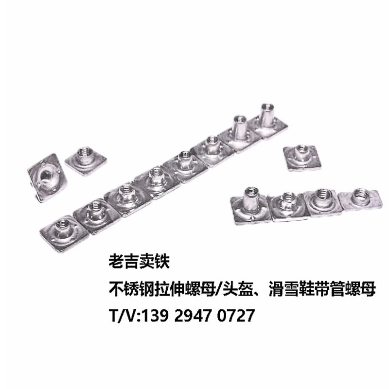 頭盔、滑雪鞋不銹鋼帶管/拉伸螺母